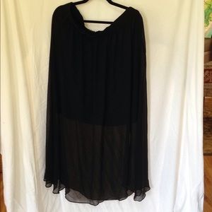 Women's Sheer Black Skirt